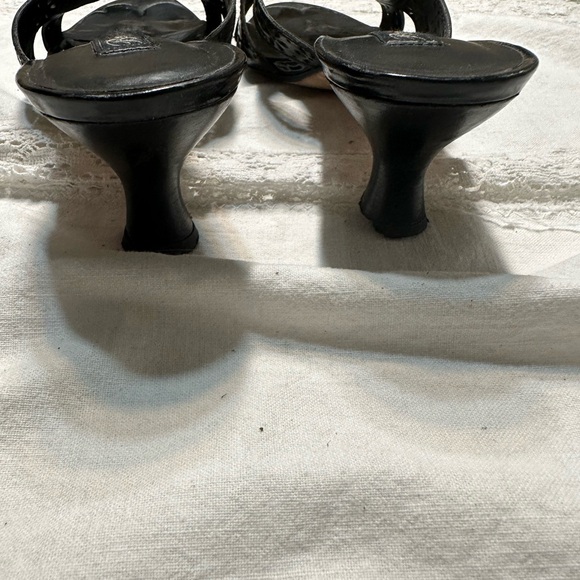 Brighton womens heels size 7 1/2 Black leather top, bench made in Brazil - Picture 4 of 5